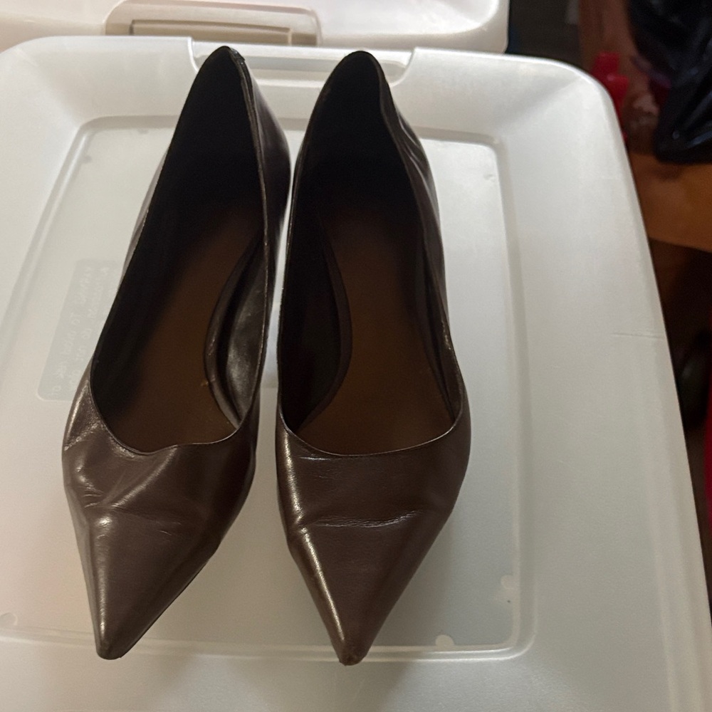 Nine West Chocolate Brown Pointed Heels